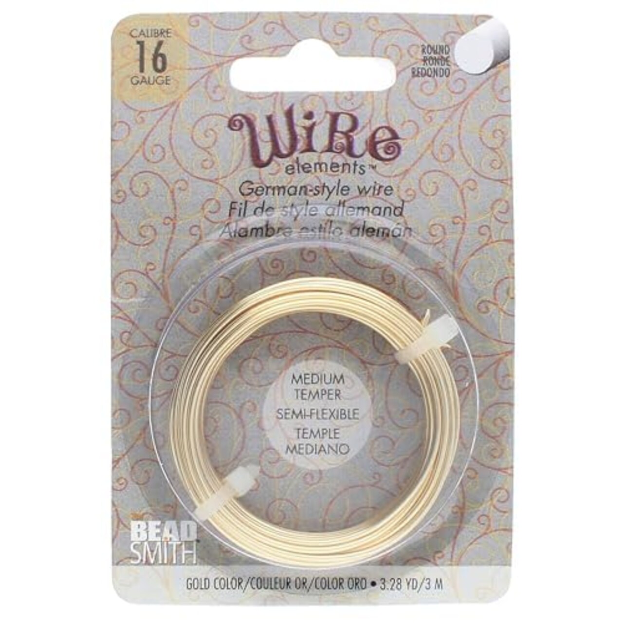 The Beadsmith German-Style Jewelry Wire – Copper Core, Gold Plated Beading Wire Used to Jewelry Making, Wire Wrapping, Sculpting, Floral, and DIY Arts & Crafts